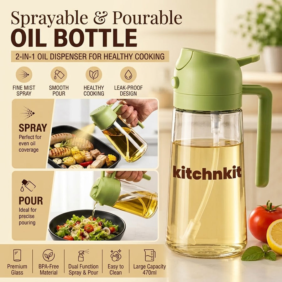 2-in-1 Oil Spray Bottle by kitchnkit